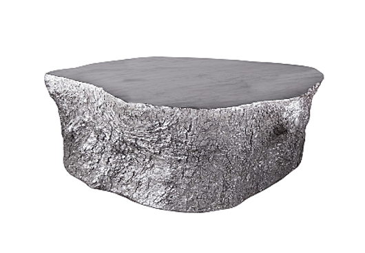 Picture of BARK COFFEE TABLE SILVER LEAF