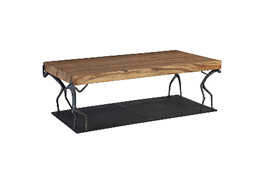 Picture of ATLAS COFFEE TABLE CHAMCHA WOOD/METAL, NATURAL