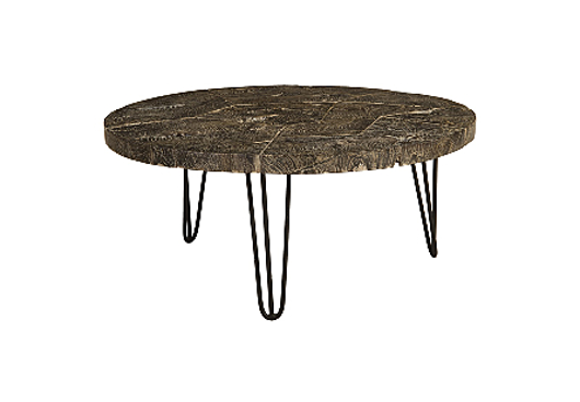 Picture of DRIFTWOOD TOP COFFEE TABLE BLACK WASH