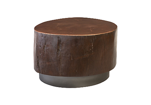 Picture of BLACK WOOD COFFEE TABLE COPPER TOP