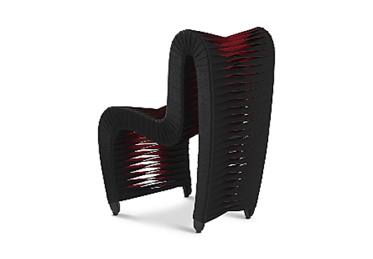 Picture of SEAT BELT DINING CHAIR BLACK/RED
