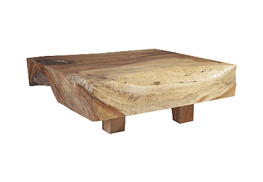 Picture of CHAMCHA WOOD COFFEE TABLE SQUARE, WOOD LEGS