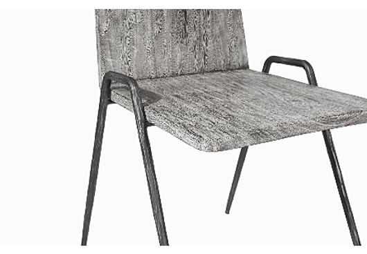 Picture of FORGED LEG DINING CHAIR METAL, GREY STONE / BLACK