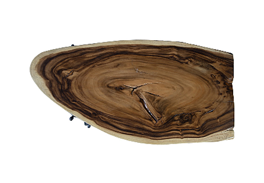 Picture of ATLAS COFFEE TABLE BURNT EDGES, CHAMCHA WOOD/METAL, NATURAL