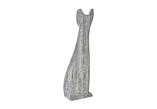 Picture of CAT SCULPTURE GREY STONE, LG