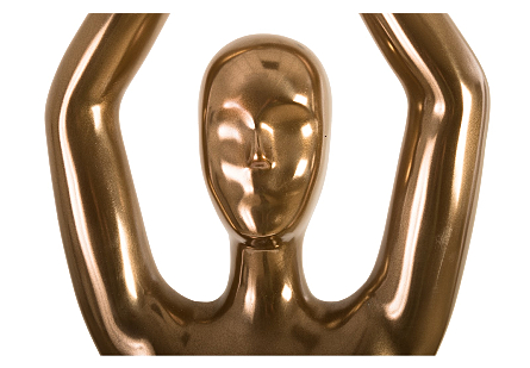 Picture of YOGA FIGURE FEMALE, POLISHED BRONZE, NO LINES
