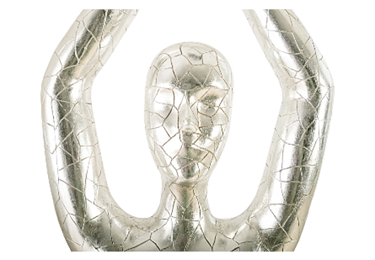 Picture of YOGA FIGURE, FEMALE SILVER, WITH LINES