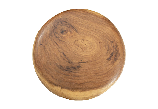 Picture of SMOOTHED STOOL ON WOODEN LEGS CHAMCHA WOOD, NATURAL