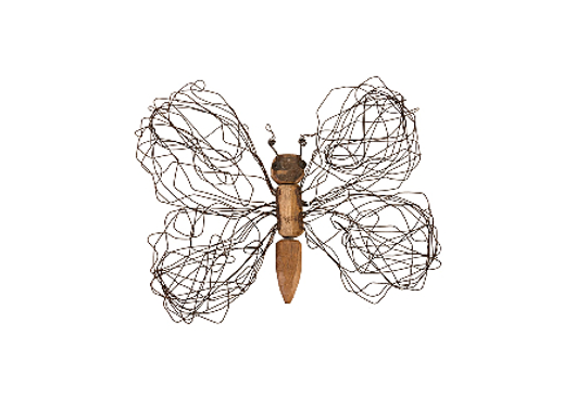 Picture of WIRE WING BUTTERFLY WALL ART MD