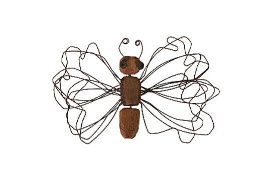 Picture of WIRE WING BUTTERFLY WALL ART SM