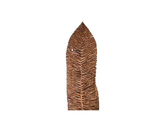 Picture of CARVED LEAF ON STAND, COPPER LEAF XL