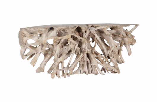 Picture of TEAK ROOT CONSOLE TABLE BLEACHED