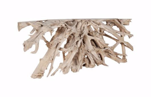 Picture of TEAK ROOT CONSOLE TABLE BLEACHED