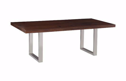 Picture of SUAR WOOD DINING TABLE STAINLESS STEEL LEGS