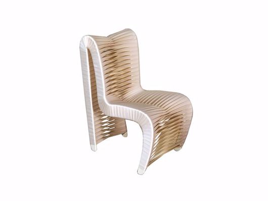 Picture of SEAT BELT HIGH BACK DINING CHAIR WHITE
