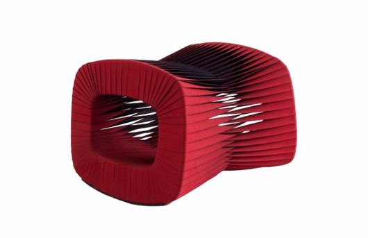 Picture of SEAT BELT OTTOMAN RED