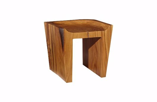 Picture of TAPERED CHAMCHA WOOD STOOL NATURAL