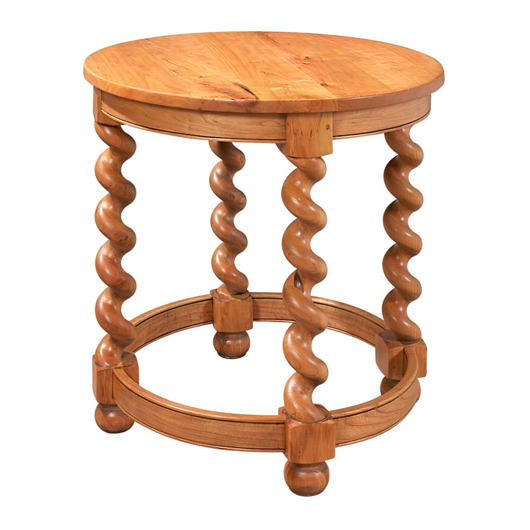 Picture of ROUND LAMP TABLE WITH BARLEY TWIST LEGS