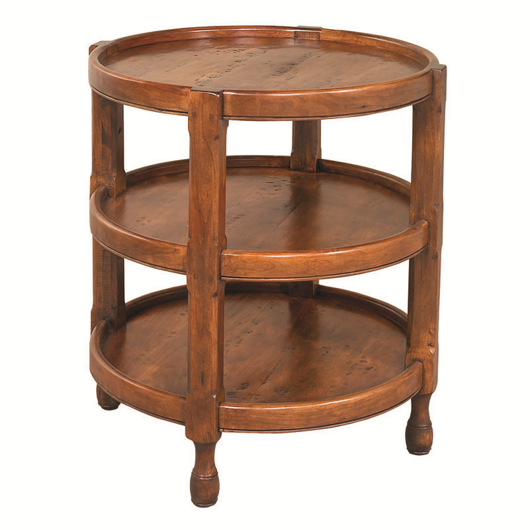 Picture of ROUND LAMP TABLE WITH THREE SHELVES