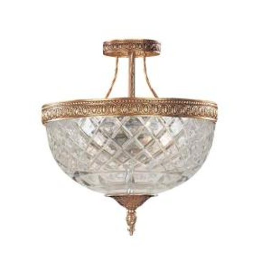 Picture of RICHMOND TRADITIONAL 10 INCH 3 LIGHT CEILING MOUNT CAST BRASS