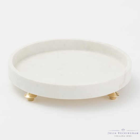 Picture of QUINTESSENTIAL TRAY-CIRCLE-WHITE
