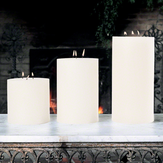 Picture of 3 WICK PILLAR CANDLE-UNSCENTED-6"