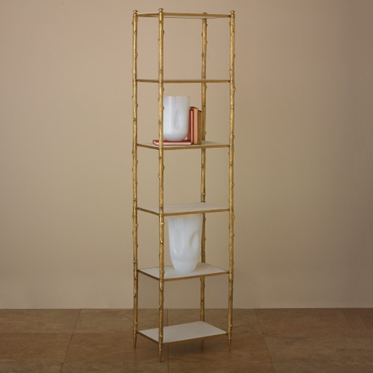 Picture of ARBOR ETAGERE-BRASS & WHITE MARBLE