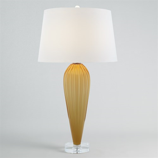 Picture of TEARDROP GLASS LAMP-AMBER