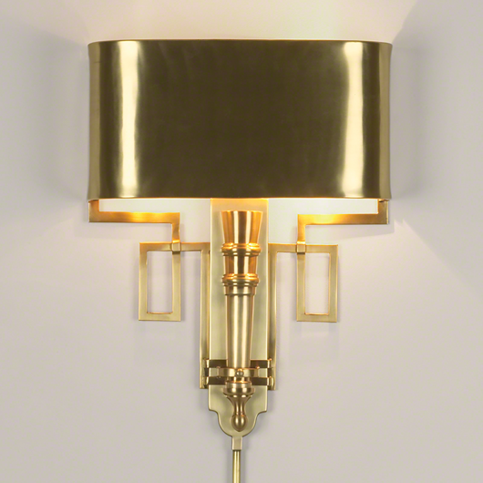 Picture of TORCH SCONCE W/SHADE-ANTIQUE BRASS