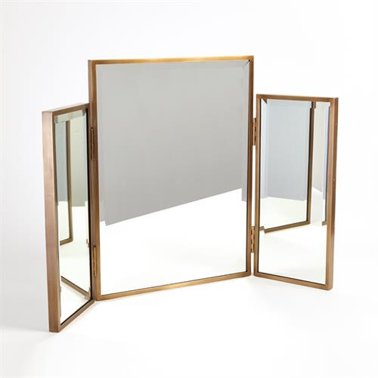 Picture of TRI-FOLD VANITY MIRROR-ANTIQUE BRASS