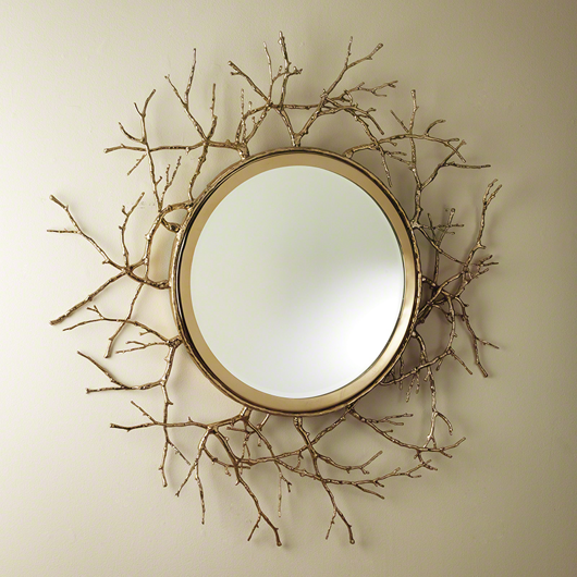 Picture of TWIG MIRROR-BRASS