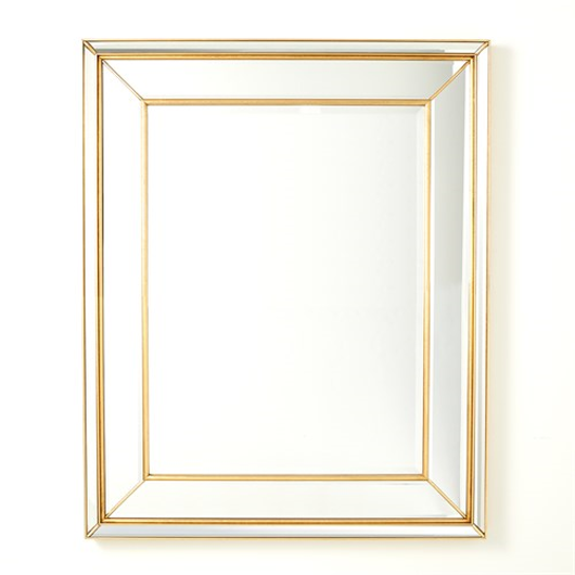 Picture of BEVEL ON BEVEL MIRROR-GOLD LEAF