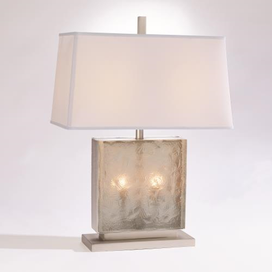 Picture of CUBE SLAB TABLE LAMP-ANTIQUE NICKEL