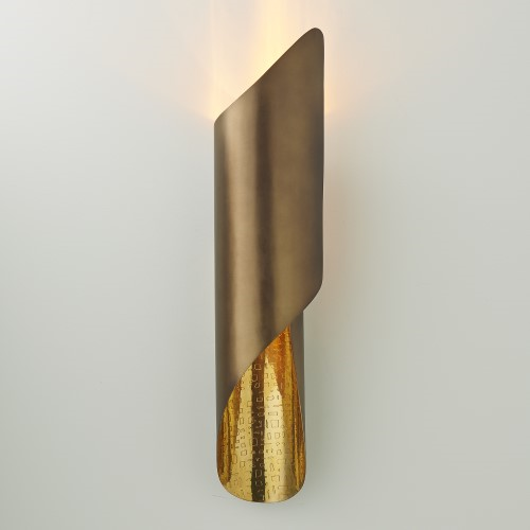 Picture of CURL WALL SCONCE-ANTIQUE BRASS-HW