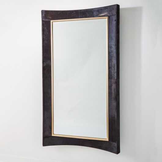 Picture of CURVED FLOOR MIRROR-BLACK HAIR-ON-HIDE