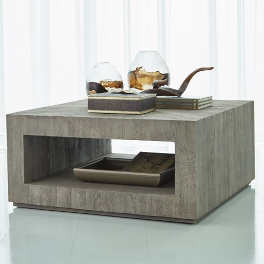 Picture of DRIFTWOOD SQUARE COFFEE TABLE-GREY