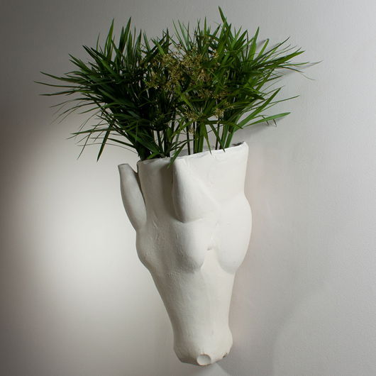 Picture of EQUUS WALL VASE-LIMESTONE FINISH