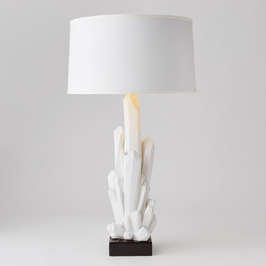 Picture of FACET CLUSTER LAMP-WHITE W/WHITE SHADE