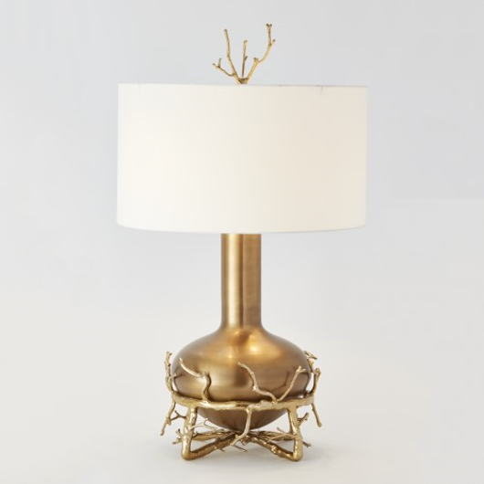 Picture of FAT BRASS TWIG TABLE LAMP