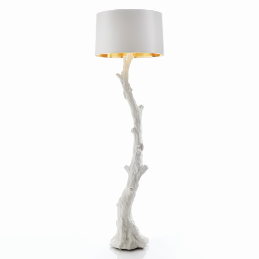 Picture of FAUX BOIS FLOOR LAMP-WHITE
