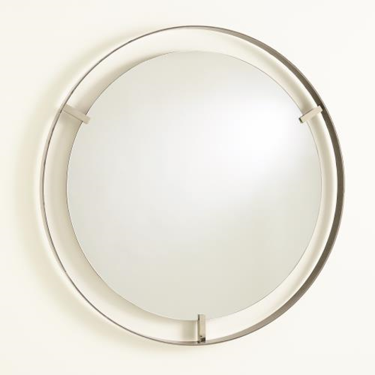 Picture of FLOATING MIRROR-NICKEL CLIPS-NATURAL IRON RIM