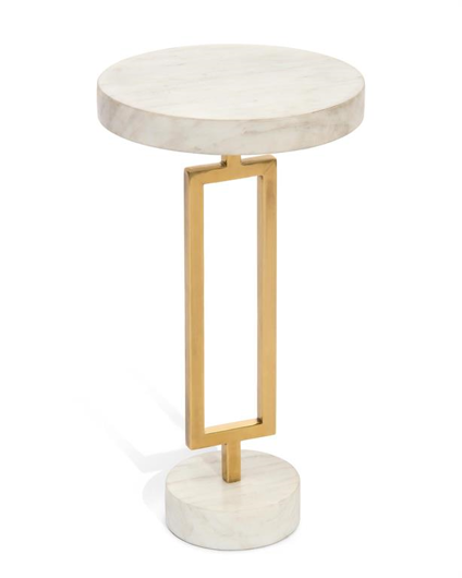 Picture of BRASS AND MARBLE MARTINI TABLE