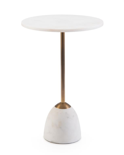 Picture of BRASS AND MARBLE MARTINI SIDE TABLE