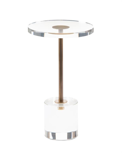 Picture of BRASS AND ACRYLIC MARTINI SIDE TABLE