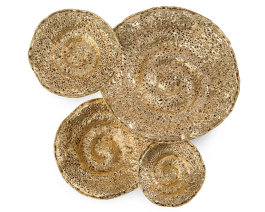 Picture of SET OF FOUR GOLD ESCARGOT WALL HANGINGS
