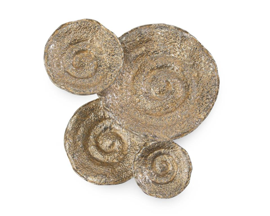 Picture of SET OF FOUR GOLD AND NICKEL ESCARGOT WALL HANGINGS