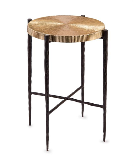 Picture of BLACK OXIDIZED AND GOLD ACCENT TABLE