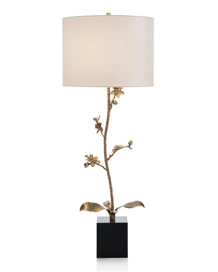 Picture of BRASS ORCHID CANDLESTICK BUFFET LAMP