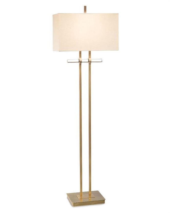 Picture of BRASS AND GLASS FLOOR LAMP