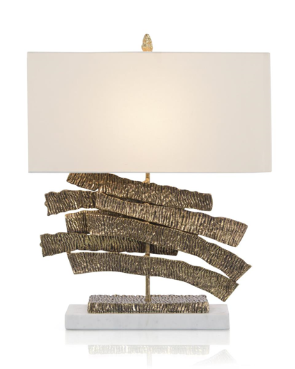 Picture of BRASS CRINKLE SWOOSH TABLE LAMP